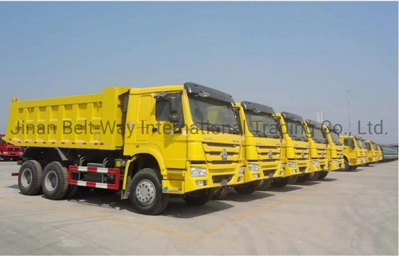 디젤 371HP 10 바퀴 HOWO 6X4 덤퍼 트럭 30 톤 덤퍼 트럭 ISO 인증 타이어