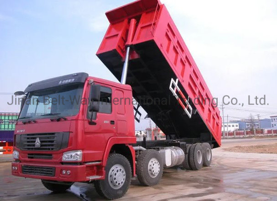351-450hp HOWO 6X4 16 20 큐브 미터 10 휠 티퍼 트럭 튜브리스 타이어 디자인