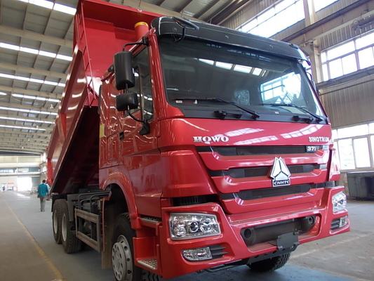 중량 6×4 드라이브 휠 시노트럭 HOWO 덤프 트럭 ISO 타이어 인증과 함께 티퍼