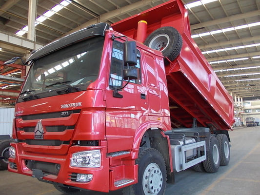 중량 6×4 드라이브 휠 시노트럭 HOWO 덤프 트럭 ISO 타이어 인증과 함께 티퍼