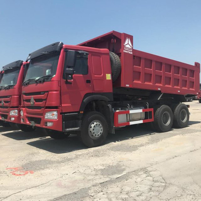 덤핑 후 중량 336-375 HP 사용 된 덤핑 트럭 6 * 4 엔진 용량> 8L의 템퍼