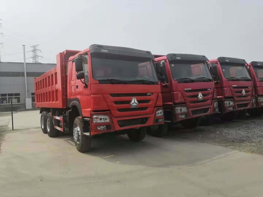 덤핑 후 중량 336-375 HP 사용 된 덤핑 트럭 6 * 4 엔진 용량> 8L의 템퍼
